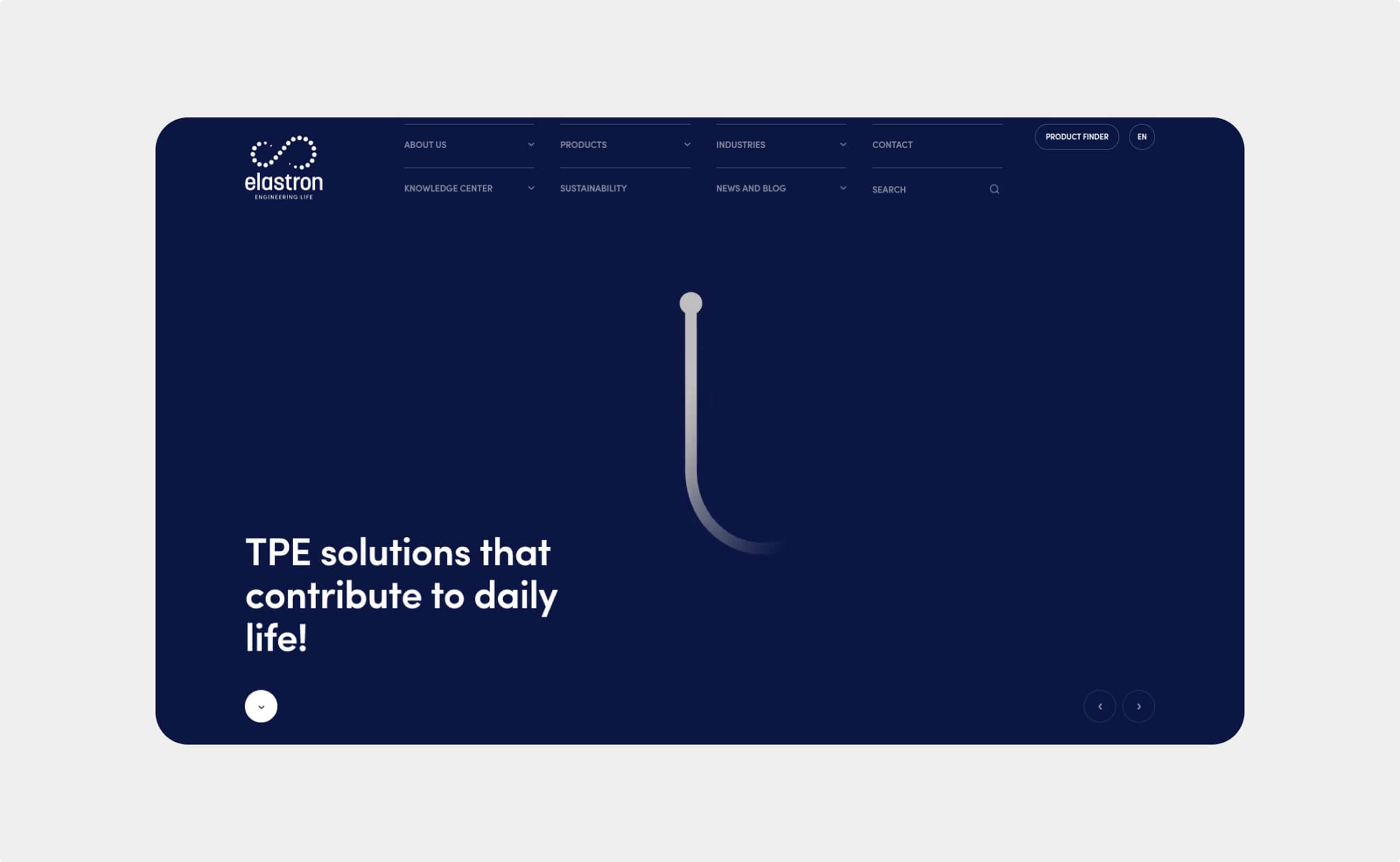 Elastron web sitesi önizlemesi
