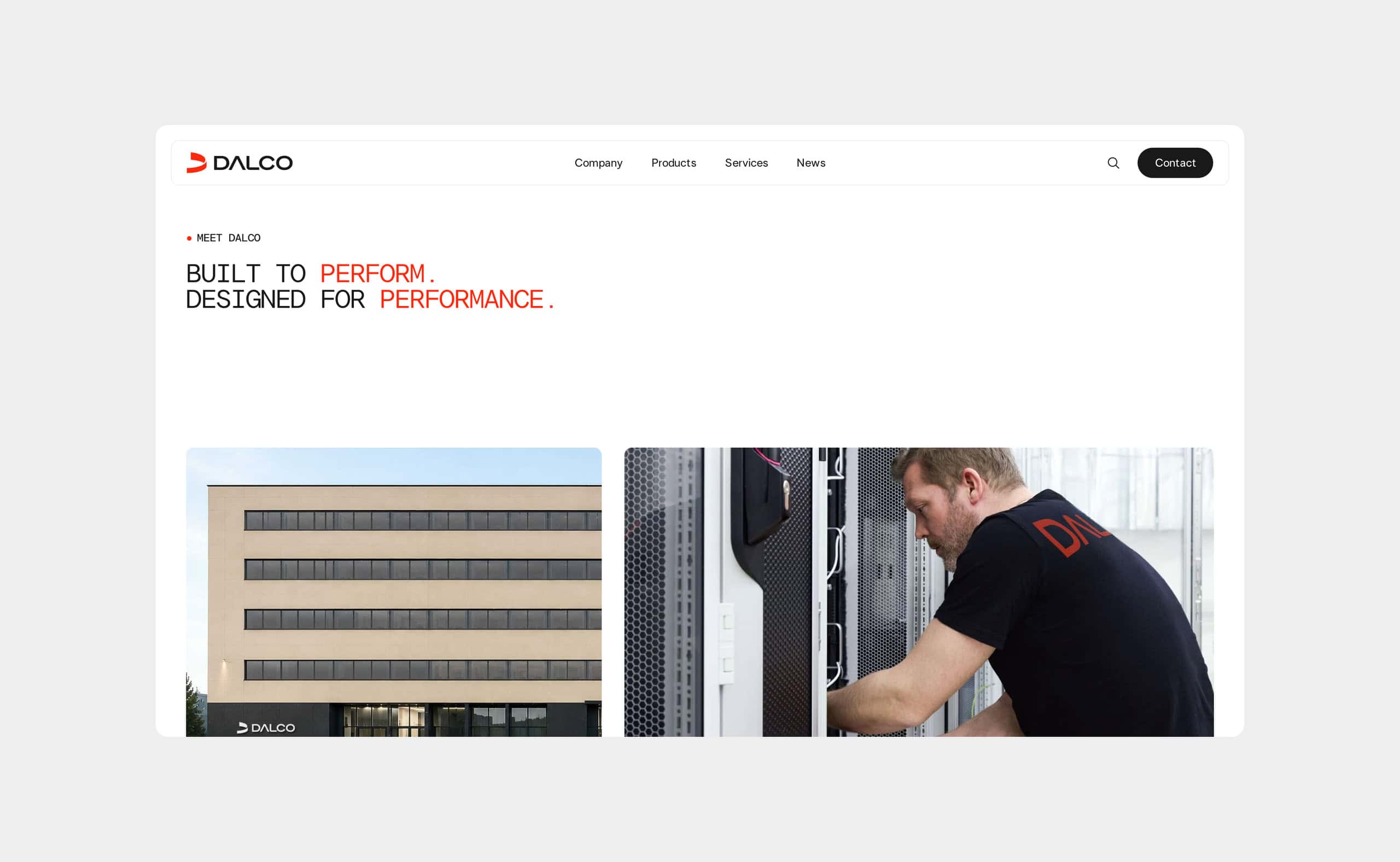 Dalco web sitesi önizlemesi