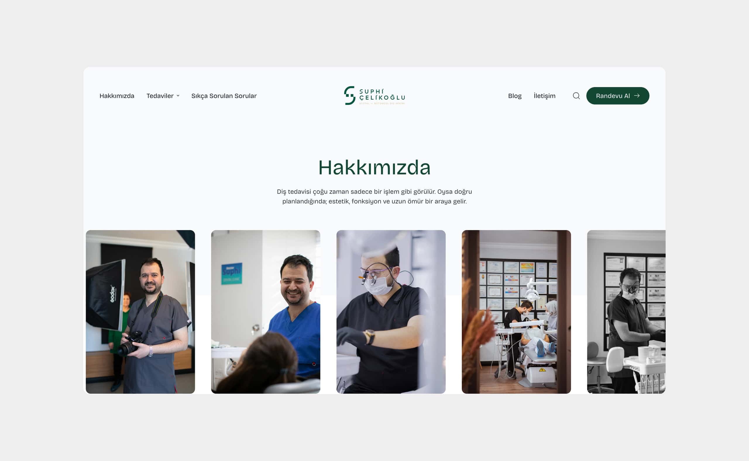 Dt. Suphi Çelikoğlu web sitesi önizlemesi
