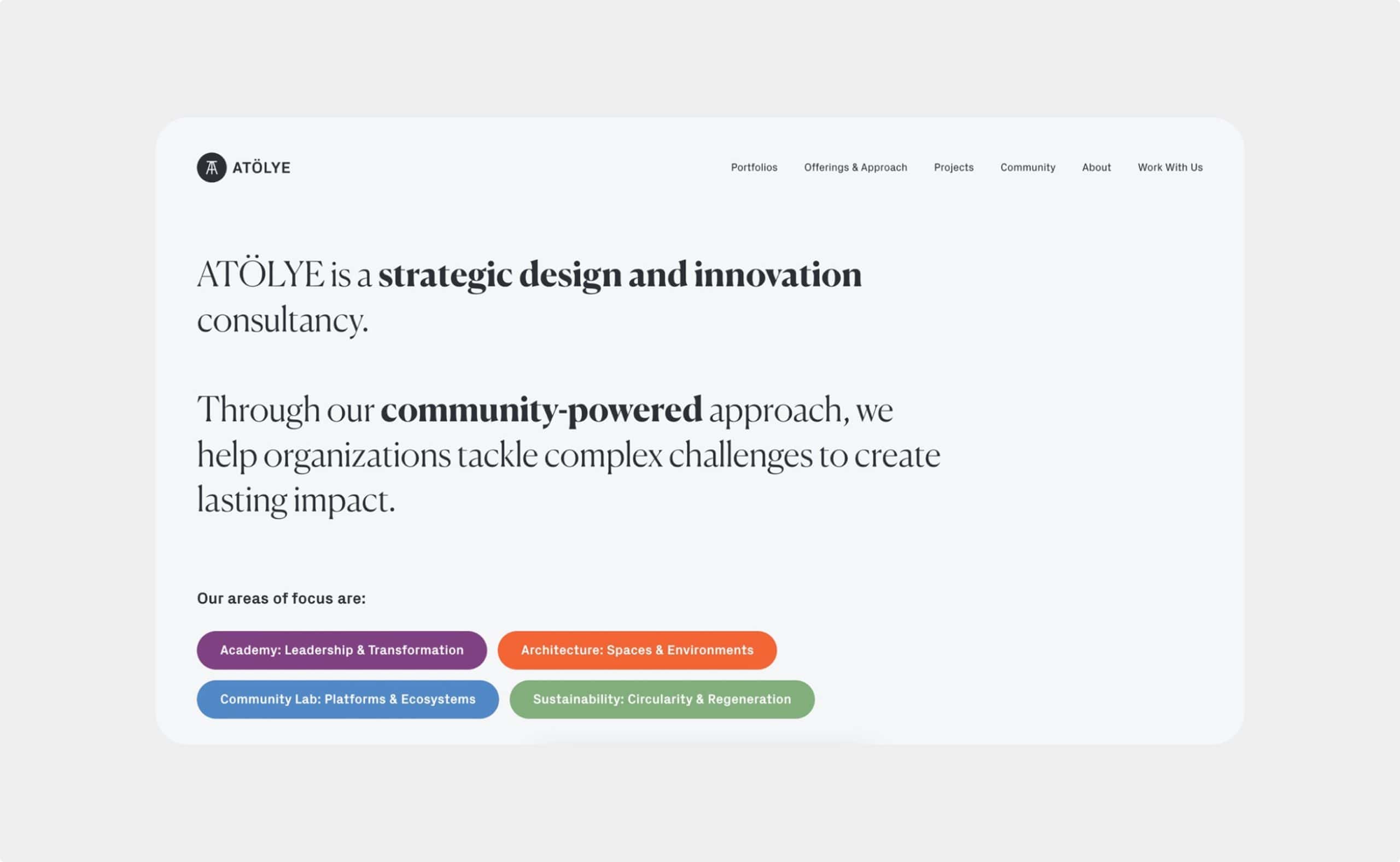 ATÖLYE website preview