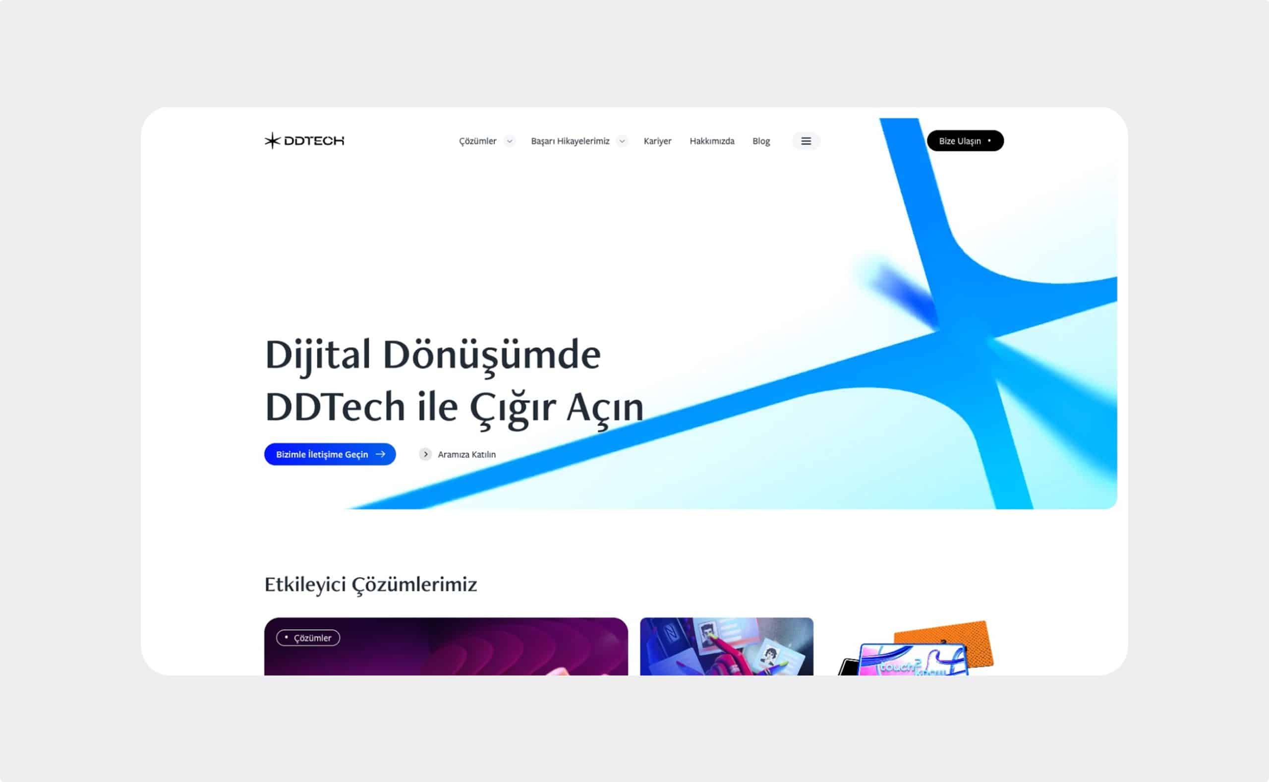 DDTech web sitesi önizlemesi