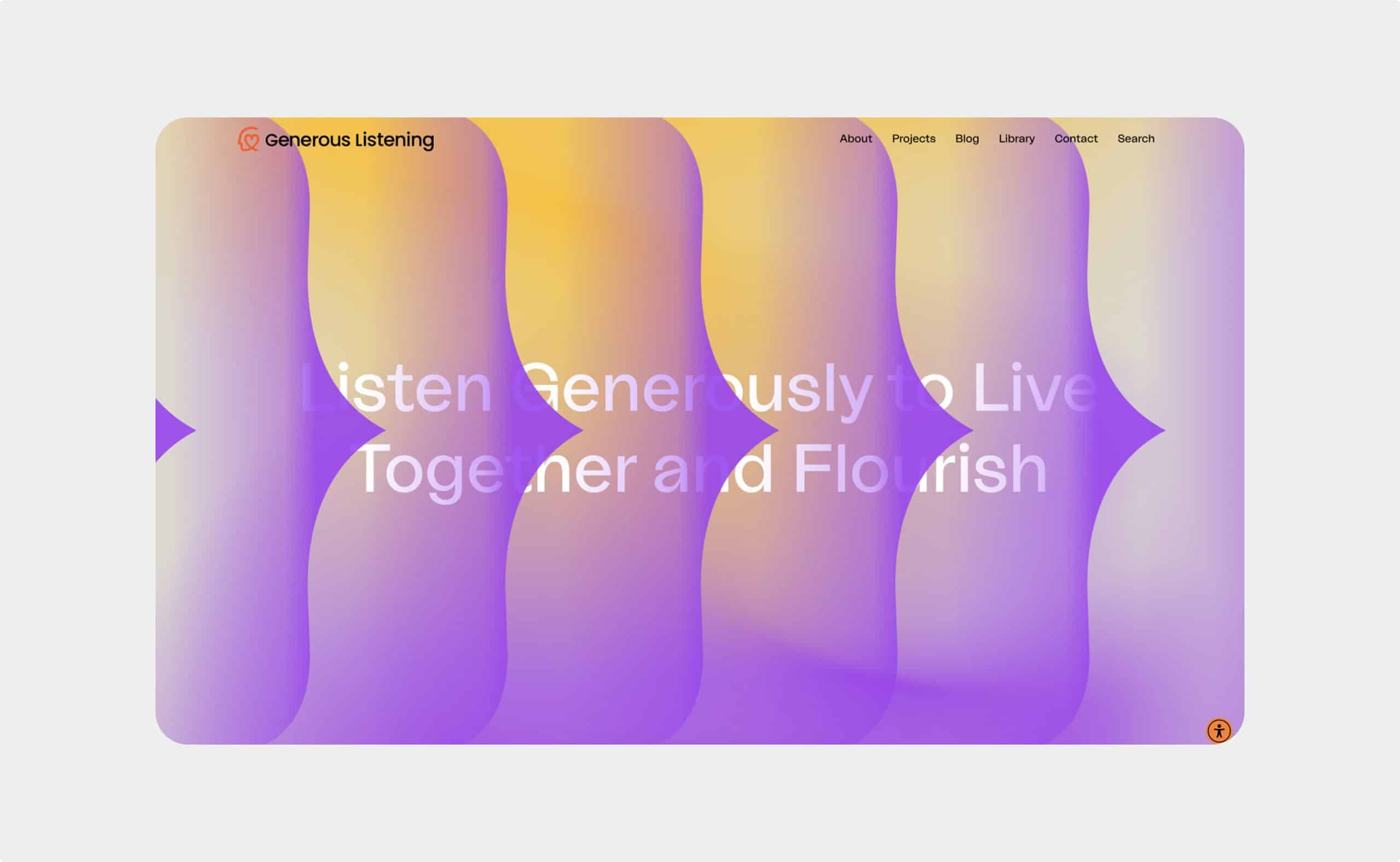 Generous Listening website preview