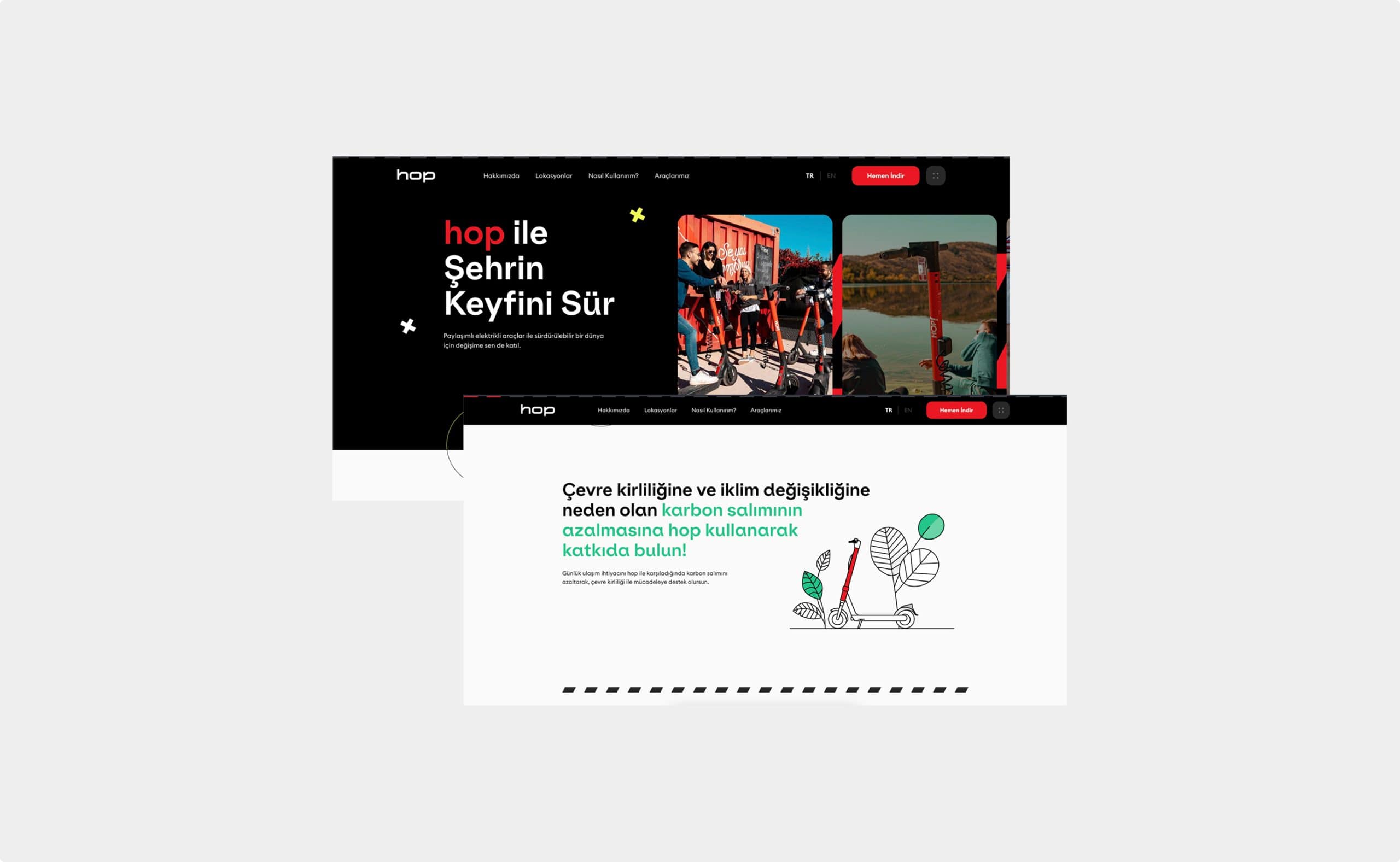 HOP! website preview