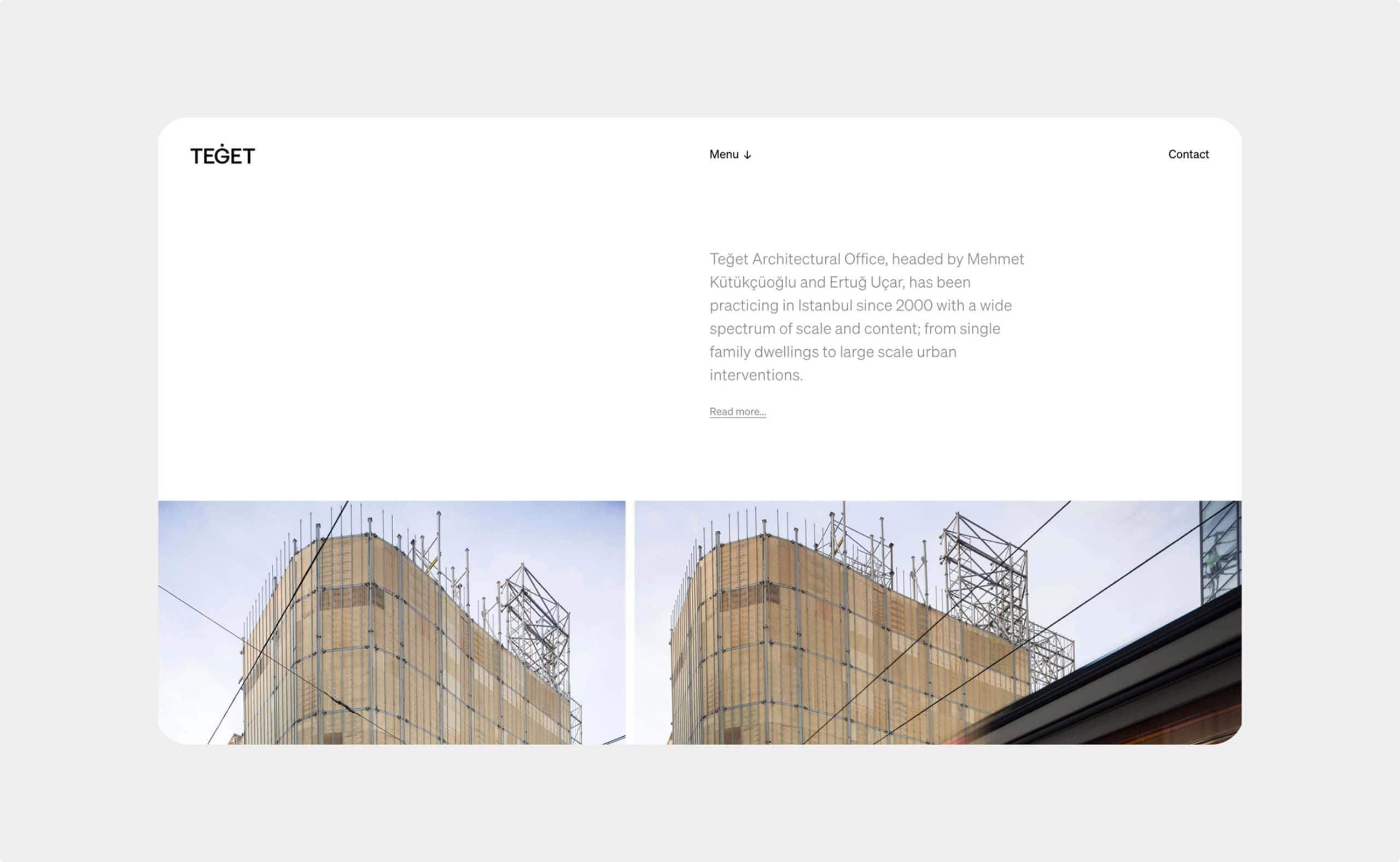 Teğet website preview